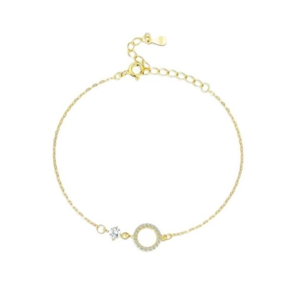 Gold?925 Sterling Silver O Bracelet